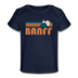 Banff, Canada Baby T-Shirt - Organic Retro Mountain Banff Infant T-Shirt - dark navy