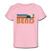 Bend, Oregon Baby T-Shirt - Organic Retro Mountain Bend Infant T-Shirt - light pink