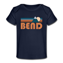 Bend, Oregon Baby T-Shirt - Organic Retro Mountain Bend Infant T-Shirt - dark navy