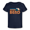 Bend, Oregon Baby T-Shirt - Organic Retro Mountain Bend Infant T-Shirt - dark navy