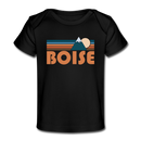 Boise, Idaho Baby T-Shirt - Organic Retro Mountain Boise Infant T-Shirt - black