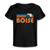Boise, Idaho Baby T-Shirt - Organic Retro Mountain Boise Infant T-Shirt - black