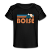 Boise, Idaho Baby T-Shirt - Organic Retro Mountain Boise Infant T-Shirt - black