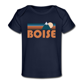 Boise, Idaho Baby T-Shirt - Organic Retro Mountain Boise Infant T-Shirt