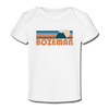 Bozeman, Montana Baby T-Shirt - Organic Retro Mountain Bozeman Infant T-Shirt - white