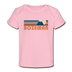 Bozeman, Montana Baby T-Shirt - Organic Retro Mountain Bozeman Infant T-Shirt - light pink
