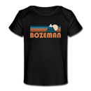 Bozeman, Montana Baby T-Shirt - Organic Retro Mountain Bozeman Infant T-Shirt - black