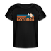 Bozeman, Montana Baby T-Shirt - Organic Retro Mountain Bozeman Infant T-Shirt - black