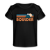 Boulder, Colorado Baby T-Shirt - Organic Retro Mountain Boulder Infant T-Shirt - black