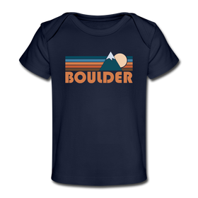 Boulder, Colorado Baby T-Shirt - Organic Retro Mountain Boulder Infant T-Shirt