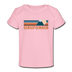 California Baby T-Shirt - Organic Retro Mountain California Infant T-Shirt - light pink