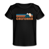 California Baby T-Shirt - Organic Retro Mountain California Infant T-Shirt - black