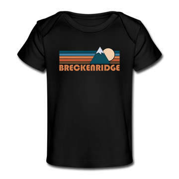 Breckenridge, Colorado Baby T-Shirt - Organic Retro Mountain Breckenridge Infant T-Shirt - black
