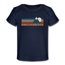 Breckenridge, Colorado Baby T-Shirt - Organic Retro Mountain Breckenridge Infant T-Shirt - dark navy