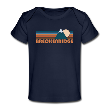 Breckenridge, Colorado Baby T-Shirt - Organic Retro Mountain Breckenridge Infant T-Shirt - dark navy