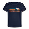 Chattanooga, Tennessee Baby T-Shirt - Organic Retro Mountain Chattanooga Infant T-Shirt - dark navy