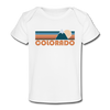 Colorado Baby T-Shirt - Organic Retro Mountain Colorado Infant T-Shirt - white