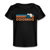 Colorado Baby T-Shirt - Organic Retro Mountain Colorado Infant T-Shirt - black