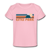 Estes Park, Colorado Baby T-Shirt - Organic Retro Mountain Estes Park Infant T-Shirt - light pink