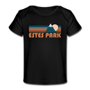 Estes Park, Colorado Baby T-Shirt - Organic Retro Mountain Estes Park Infant T-Shirt - black