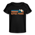 Estes Park, Colorado Baby T-Shirt - Organic Retro Mountain Estes Park Infant T-Shirt - black