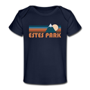Estes Park, Colorado Baby T-Shirt - Organic Retro Mountain Estes Park Infant T-Shirt - dark navy