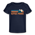 Estes Park, Colorado Baby T-Shirt - Organic Retro Mountain Estes Park Infant T-Shirt - dark navy