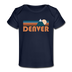 Denver, Colorado Baby T-Shirt - Organic Retro Mountain Denver Infant T-Shirt - dark navy