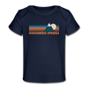 Colorado Springs, Colorado Baby T-Shirt - Organic Retro Mountain Colorado Springs Infant T-Shirt - dark navy