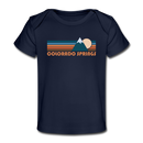 Colorado Springs, Colorado Baby T-Shirt - Organic Retro Mountain Colorado Springs Infant T-Shirt - dark navy