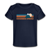 Colorado Springs, Colorado Baby T-Shirt - Organic Retro Mountain Colorado Springs Infant T-Shirt - dark navy