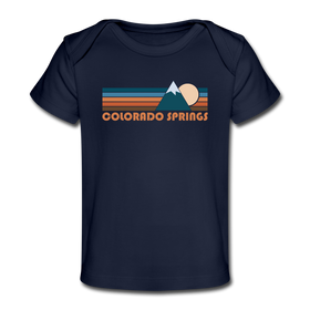 Colorado Springs, Colorado Baby T-Shirt - Organic Retro Mountain Colorado Springs Infant T-Shirt