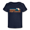 Fort Collins, Colorado Baby T-Shirt - Organic Retro Mountain Fort Collins Infant T-Shirt - dark navy