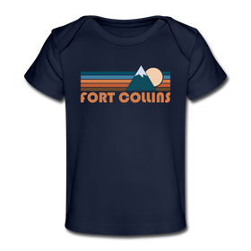 Fort Collins, Colorado Baby T-Shirt - Organic Retro Mountain Fort Collins Infant T-Shirt