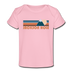 Jackson Hole, Wyoming Baby T-Shirt - Organic Retro Mountain Jackson Hole Infant T-Shirt - light pink