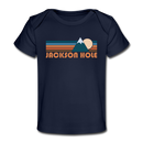 Jackson Hole, Wyoming Baby T-Shirt - Organic Retro Mountain Jackson Hole Infant T-Shirt - dark navy