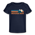 Jackson Hole, Wyoming Baby T-Shirt - Organic Retro Mountain Jackson Hole Infant T-Shirt - dark navy