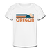 Oregon Baby T-Shirt - Organic Retro Mountain Oregon Infant T-Shirt - white