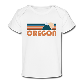 Oregon Baby T-Shirt - Organic Retro Mountain Oregon Infant T-Shirt