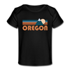Oregon Baby T-Shirt - Organic Retro Mountain Oregon Infant T-Shirt - black