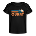 Ouray, Colorado Baby T-Shirt - Organic Retro Mountain Ouray Infant T-Shirt - black