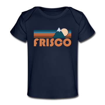 Frisco, Colorado Baby T-Shirt - Organic Retro Mountain Frisco Infant T-Shirt - dark navy