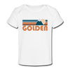 Golden, Colorado Baby T-Shirt - Organic Retro Mountain Golden Infant T-Shirt - white
