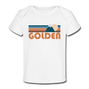 Golden, Colorado Baby T-Shirt - Organic Retro Mountain Golden Infant T-Shirt - white