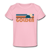 Golden, Colorado Baby T-Shirt - Organic Retro Mountain Golden Infant T-Shirt - light pink