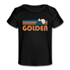 Golden, Colorado Baby T-Shirt - Organic Retro Mountain Golden Infant T-Shirt - black