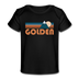 Golden, Colorado Baby T-Shirt - Organic Retro Mountain Golden Infant T-Shirt - black
