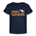 Golden, Colorado Baby T-Shirt - Organic Retro Mountain Golden Infant T-Shirt - dark navy