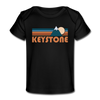 Keystone, Colorado Baby T-Shirt - Organic Retro Mountain Keystone Infant T-Shirt - black
