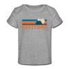 Keystone, Colorado Baby T-Shirt - Organic Retro Mountain Keystone Infant T-Shirt - heather gray